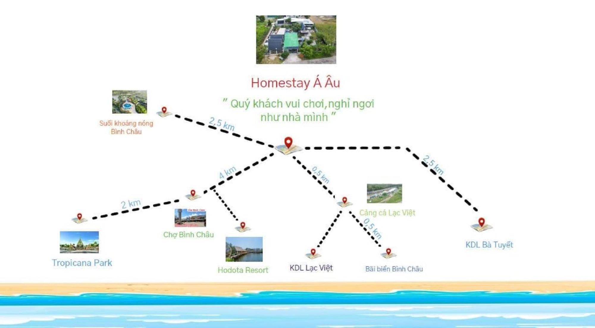 Homestay A Au Family Bình Châu Eksteriør bilde